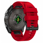 Tech-Protect Silicone Watch Strap for Garmin fenix 5X/5X Plus/6X/6X Pro/7X/8 51mm / red