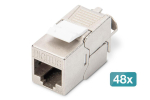Digitus CAT 6A Keystone module, shielded, tool-free mounting connection - 48 pcs.