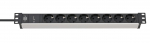 Brennenstuhl 1390007308 power extension 2 m 8 AC outlet(s) Indoor Black, Silver