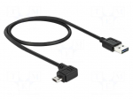 Cable | USB 2.0 | gold-plated | 0.5m | black | 24AWG,28AWG | 480Mbps