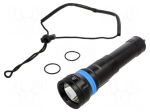 Torch: LED | IPX8 | 1600lm | L: 168mm | &Oslash;: 45mm | 6&deg; | 6000-6500K | diving