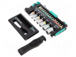 Tools set: screwdriver | hex key,Phillips,slot,Torx&reg; | 1/4"