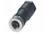 Connector: M12 | plug | PIN: 4 | 63V | straight | IP67 | screw terminal