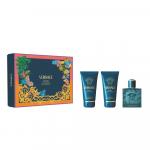 Set Versace: Eros, Eau De Parfum, For Men, 50 ml + Eros, Shower Gel, For All Skin Types, 50 ml + Eros, Hydrating, After-Shave Balm, 50 ml