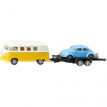 SIKU SUPER VW T1 with trailer and VW Beetle, model vehicle