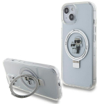 Karl Lagerfeld KLHMP15SHMRSKCH iPhone 15/14/13 6.1" hardcase Ring Stand Karl&Choupett / white