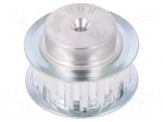 Belt pulley | T5 | W: 10mm | whell width: 21mm | &Oslash;: 27.8mm | aluminium