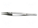 Tweezers: straight | replaceable tips | Blade tip shape: sharp