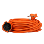Elektrimaterjalid // Elektri laiendid, Pikendusjuhtmete, hajutuste ja UK ja USA adapterite komplekt // Przedłużacz jednogniazdowy SCHUKO; IP20; 16A; H05VV-F ; 31,5; 15m; POMARAŃCZOWY; HAND HOME