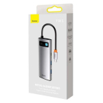 Baseus dokkimisjaam 7in1 USB-C (USB-C PD 100W, USB-C, 2x USB 3.0, HDMI, SD/TF pesa) Grey