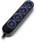 Smart 12A Shelly toitejaotur 4 Gen4 Zigbee/Matter Black