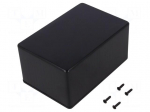 Enclosure: multipurpose | X: 80mm | Y: 120mm | Z: 59mm | 1591S | ABS | black