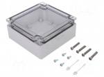 Enclosure: multipurpose | X: 122mm | Y: 124mm | Z: 55mm | TG ABS | ABS