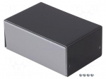 Enclosure: with panel | X: 100mm | Y: 153mm | Z: 63mm | aluminium | silver
