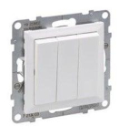 Slēdzis 721103 3-taustiņu 20AX 250V balts