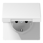 Rozete LS 1520 KL WW 2P+E schuko 16A ar vaku balta