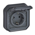 Rozete 069879L 2P+E schuko 16A antracīts