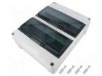 Enclosure: for modular components | IP65 | light grey | ABS + PC