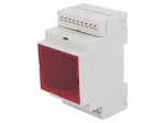 Enclosure: for DIN rail mounting | Y: 90.2mm | X: 53.3mm | Z: 57.5mm