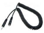 Cable | Jack 3.5mm socket,Jack 3.5mm plug | 3m | black