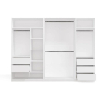 OPENO Modular Wardrobe SET 260/200 WHITE Drawers, Hanging Rails, Shelves &ndash; Large &ndash; For the Bedroom
