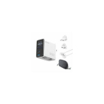 Seinalaadija 4smarts GaN Flex Screen AI 100W 2&times; USB-C + 1&times; USB-A Travel Edition White