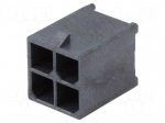 Socket | wire-board | male | Mega-Fit | 5.7mm | PIN: 4 | Layout: 2x2 | 23A