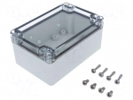 Enclosure: multipurpose | X: 80mm | Y: 120mm | Z: 55mm | EURONORD | grey