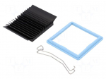 Heatsink: extruded | grilled | BGA | black | L: 45mm | W: 45mm | H: 9.5mm