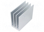 Heatsink: extruded | grilled | natural | L: 75mm | W: 35mm | H: 70mm | plain