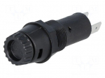 Fuse holder | cylindrical fuses | 5x20mm | 10A | Mounting: on panel