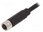 Connector: M8 | female | PIN: 5 | straight | plug | 1.5A | IP67 | 30V | 1m | TPU