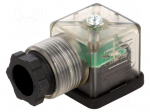 Connector: valve connector | plug | form A | 18mm | female | PIN: 3 | mPm