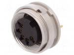 Connector: M16 | socket | female | soldering | PIN: 5 | 5A | 60V | IP40