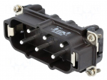 Connector: HDC | contact insert | male | C146 | PIN: 6 | 6+PE | size E16