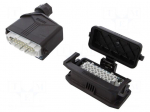Connector: HDC | male + female | Pitch: 77,5x27mm | 500V | 16A | PIN: 16