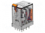 Relay: electromagnetic | 4PDT | Ucoil: 24VAC | 7A/250VAC | 7A/30VDC