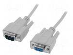 Cable | D-Sub 9pin socket,D-Sub 9pin plug | 2m | grey | shielded