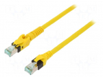 Patch cord | S/FTP | 6a | stranded | Cu | PUR | yellow | 5m | halogen free