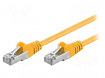 Patch cord | F/UTP | 5e | stranded | CCA | PVC | yellow | 10m | 26AWG