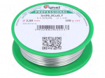 Soldering wire | Sn99,3Cu0,7 | 2mm | 100g | lead free | Package: reel