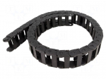 Cable chain | Series: Light | Bend.rad: 100mm | L: 986mm | Colour: black