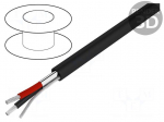Wire | Alpha Essential C&C | 2x22AWG | Al-PET foil | PVC | black | 300V