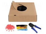 Wire | U/UTP | 6 | outdoor | solid | Cu | 4x2x24AWG | PE | black | 100m | 6.6mm