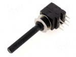 Potentiometer: shaft | single turn | 10k&Omega; | 100mW | THT | 6mm | plastic