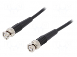 Test lead | 2x BNC female plug | Len: 1m | black | Band: &le;1GHz