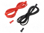 Set of test leads | Inom: 15A | Len: 1.5m | red and black
