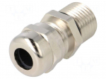 Cable gland | with long thread | PG9 | IP68 | Mat: brass