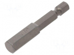Screwdriver bit | Allen hex key | HEX 8mm | Overall len: 50mm