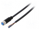 Connection lead | M8 | PIN: 3 | straight | 5m | plug | 60VAC | 4A | -40&divide;80&deg;C